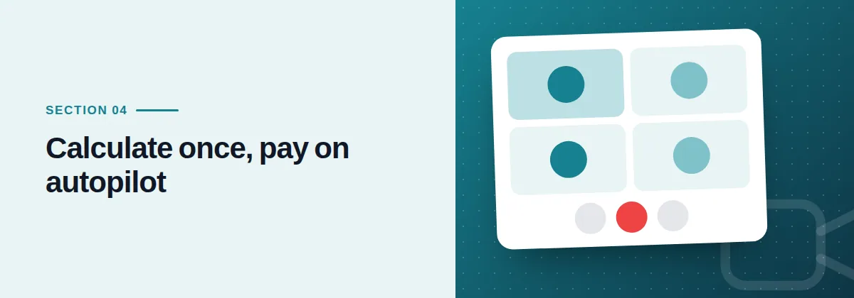 Calculate once, pay on autopilot