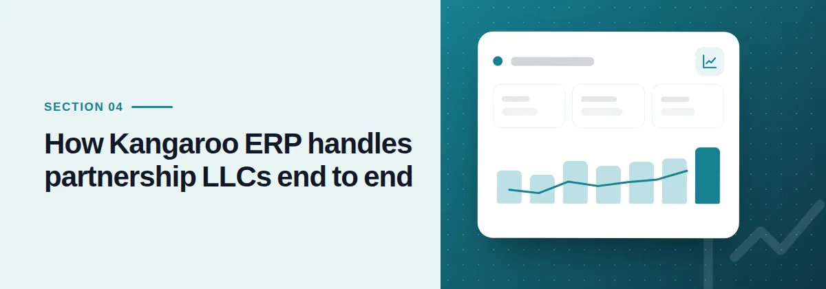 How Kangaroo ERP handles partnership LLCs end to end